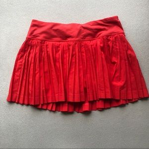 Lululemon Pleat to Street Skirt EUC Size4 Red